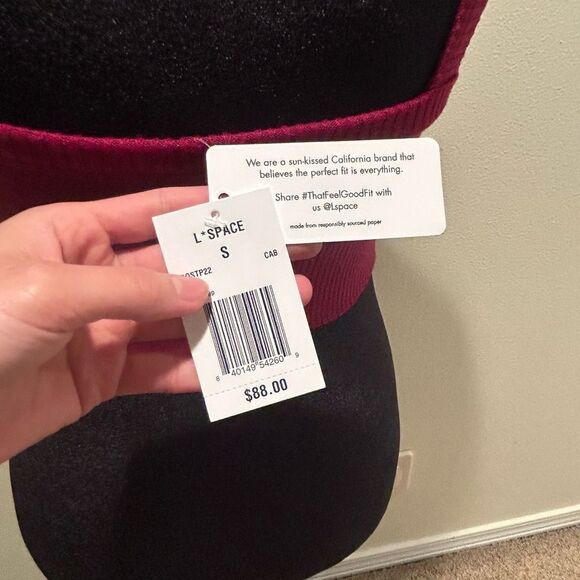 NWT Small Knitted Top Maroon L Space - Picture 2 of 6